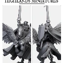 Highlands Miniatures - Bretons - Duc sur pégase (28mm, Socle carré).webp