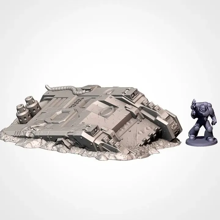 Txarli - Décors Science fiction - Epaves tank (Style 1, 28mm).webp