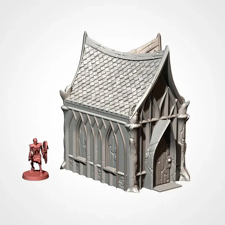Txarli - Décors Fantasy - Village elfe des bois (Style 1, 28mm).webp