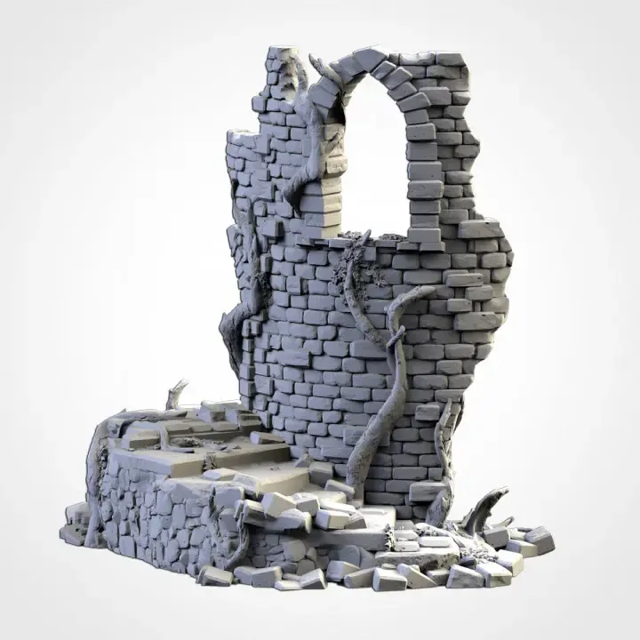 Txarli - Décors Fantasy - Ruines de cité abandonnée (Style 1, 28mm).webp