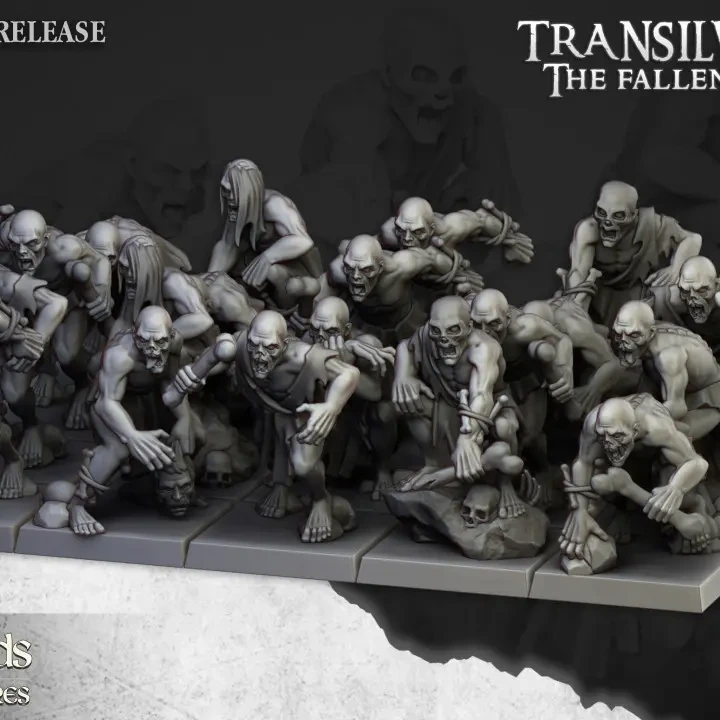 Highlands Miniatures - Goules (Socle carré, 28mm, Par 10).webp
