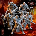 The Beholder miniatures- Guerriers corrompus - Maraudeurs hommes armes Fléau (Socle carré, 28mm, Par.webp