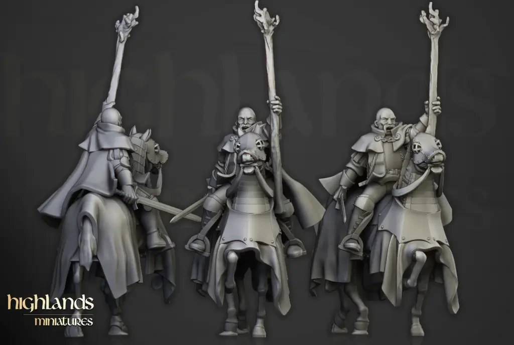 Highlands Miniatures - Magiciens de bataille I (Socle carré, 28mm).webp