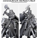 Highlands Miniatures - Bretons - Duc sur destrier (28mm, Socle carré).webp