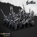Highlands Miniatures - Bretons - Paysans à pied (28mm, Par 10, Avec Etat major complet (EMC), Socle .webp