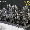 Highlands Miniatures - Unité d'arbalétriers nains (28mm, Socle carré, Avec Etat major complet (EMC),.webp