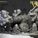 Highlands Miniatures - Artillerie naine - Canon déployé (28mm, Socle carré).webp