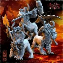 The Beholder miniatures- Dragons Ogres armes lourdes X3 (Socle carré, 28mm).webp