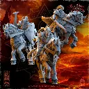 The Beholder miniatures- Guerriers corrompus - Cavaliers du chaos Epées + boucliers (Socle carré, 28.webp