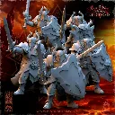 The Beholder miniatures- Guerriers corrompus - Guerriers Epées + boucliers (Socle carré, 28mm, Par 1.webp