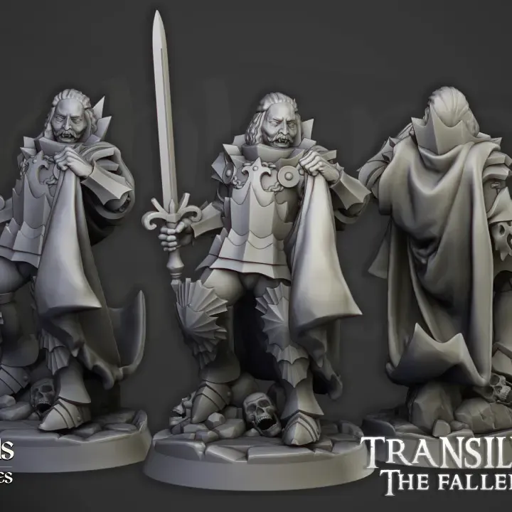 Highlands Miniatures - Vlad Valăcari, le Profanateur II (Socle carré, 28mm).webp