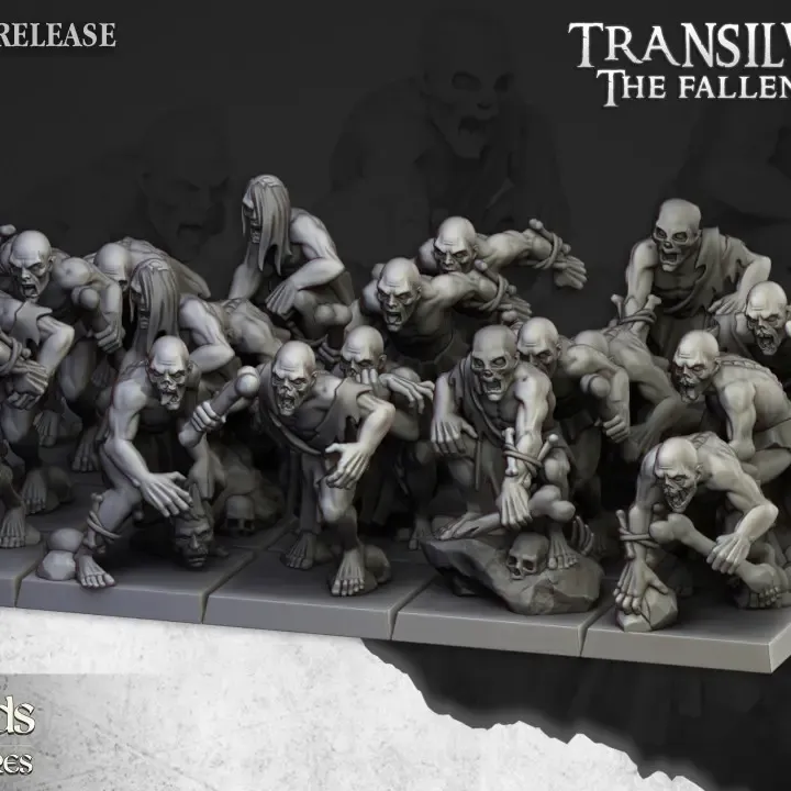 Highlands Miniatures - Goules (Socle carré, 28mm, Par 10).webp
