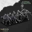 Highlands Miniatures - Squelettes anciens avec arcs (Socle carré, 28mm, Avec Etat major complet (EMC.webp