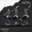 Highlands Miniatures - Chevaliers sur serpents (Socle carré, Avec Etat major complet (EMC), 28mm).webp