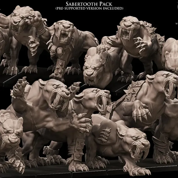 Avatars of war - Ogre - dents de sabre (28mm, Socle carré, Par 10).webp