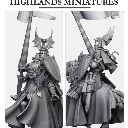 Highlands Miniatures - Bretons - Sir jaume sur destrier (28mm, Socle carré).webp