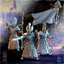The Beholder miniatures- Hauts elfes - Etat major complet Milice côtière (Socle carré, 28mm).webp