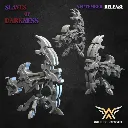 White angel - Dark elves - Baliste noire avec crew (Socle carré, 28mm).webp