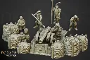 Highlands Miniatures -  Canon Impérial avec éléments de décors (Socle carré, 28mm).webp