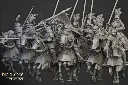 Highlands Miniatures - Chevaliers à cheval  (Socle carré, 28mm, Avec Etat major complet (EMC), Par 1.webp