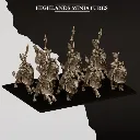 Highlands Miniatures - Chevaliers sur demi-Griffons V2 (Socle carré, 28mm, Par 3).webp