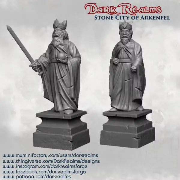 Dark realms - Arkenfel (Gondor) - Statue X2 (28mm)