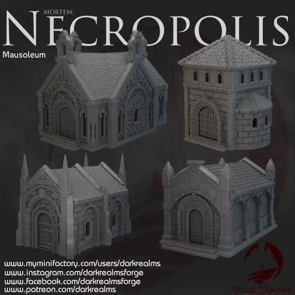 Dark realms - Necropolis - Petits mausolés (lot) (28mm)
