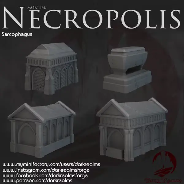 Dark realms - Necropolis - Sarcopages (lot) (28mm)