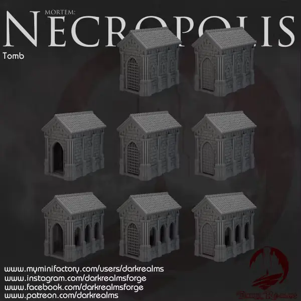Dark realms - Necropolis - Tombes (lot)  (28mm)