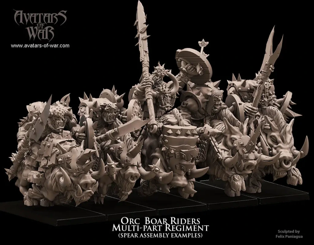 Avatars of War - Régiment de cavaliers orcs sur sangliers (multi-part)