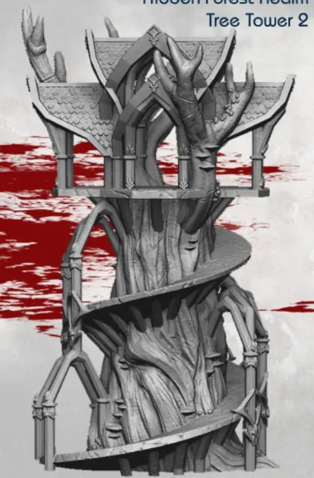 Dark realms - Elfes des bois - Tour dans les arbres 2