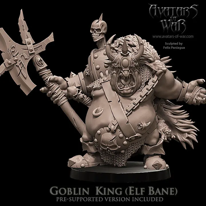 Avatars of War - Roi gobelin avec casque d'elfe