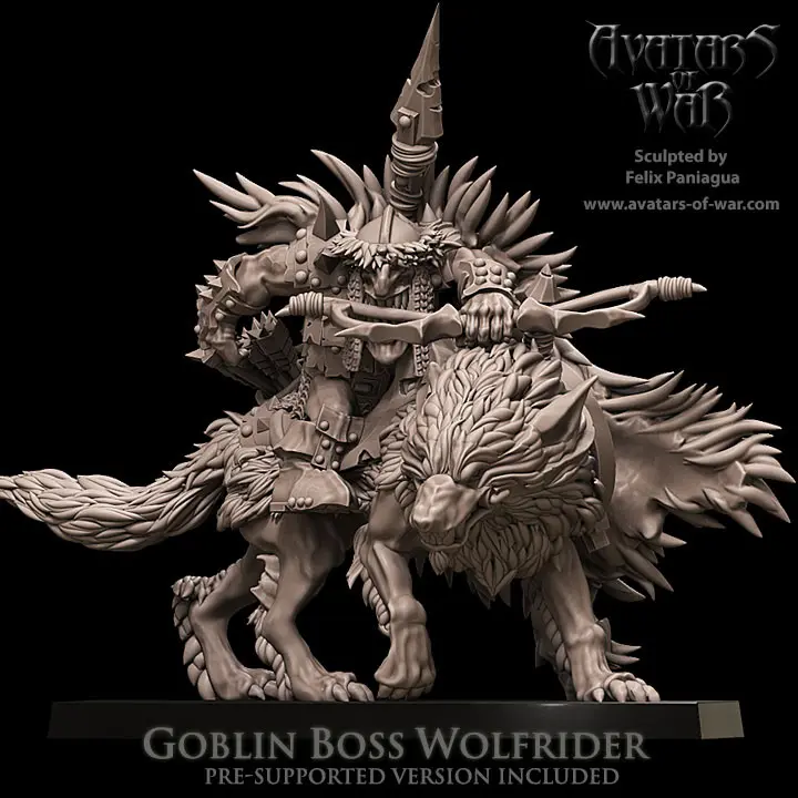 Avatars of War - Hero gobelin sur loups avec arc