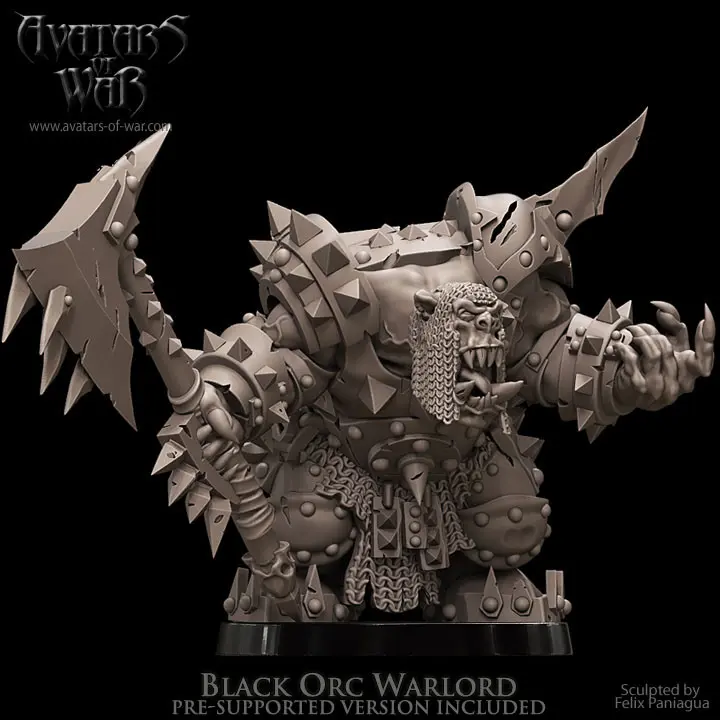 Avatars of War - Seigneur de guerre orc noir à pied