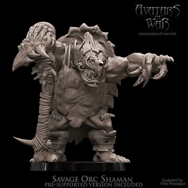 Avatars of War - Shaman orc sauvage male