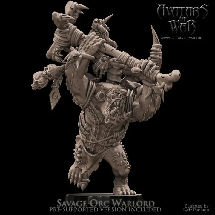 Avatars of War - Seigneur orc sauvage arme lourde