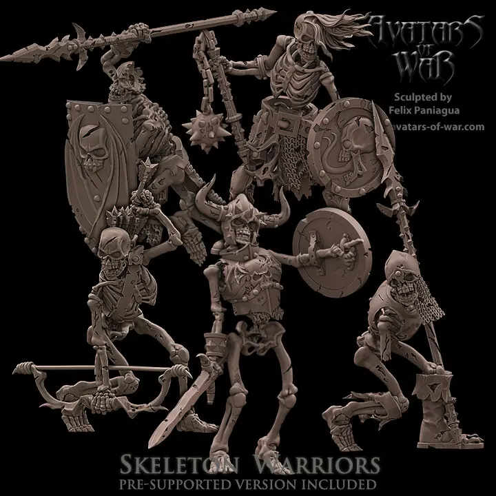 Avatars of War - Guerriers squelettes (X5)