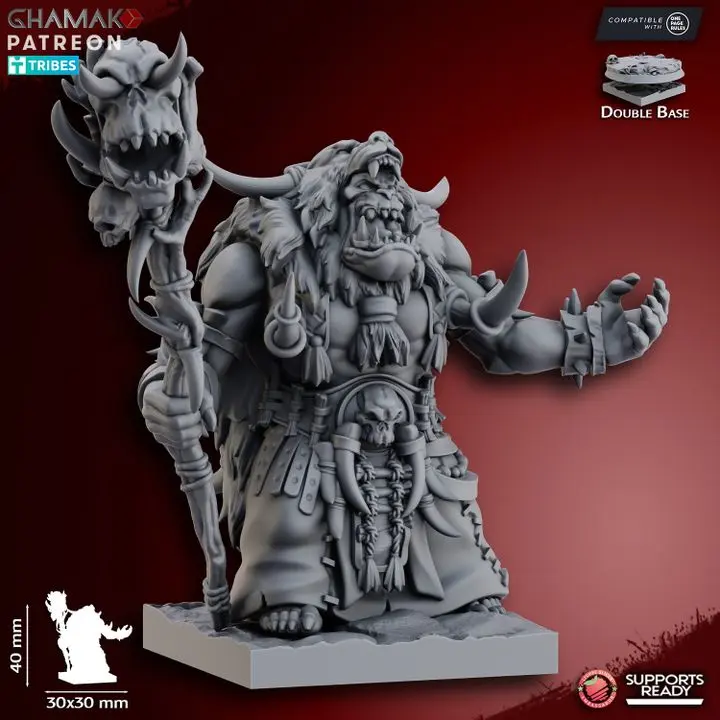 Ghamak - Fantasy - Shaman orc noir