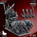 Ghamak - Fantasy - Seigneur orc noir sur chariot wargh