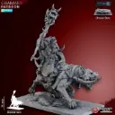 Ghamak - Fantasy - Shaman orc noir sur wargh