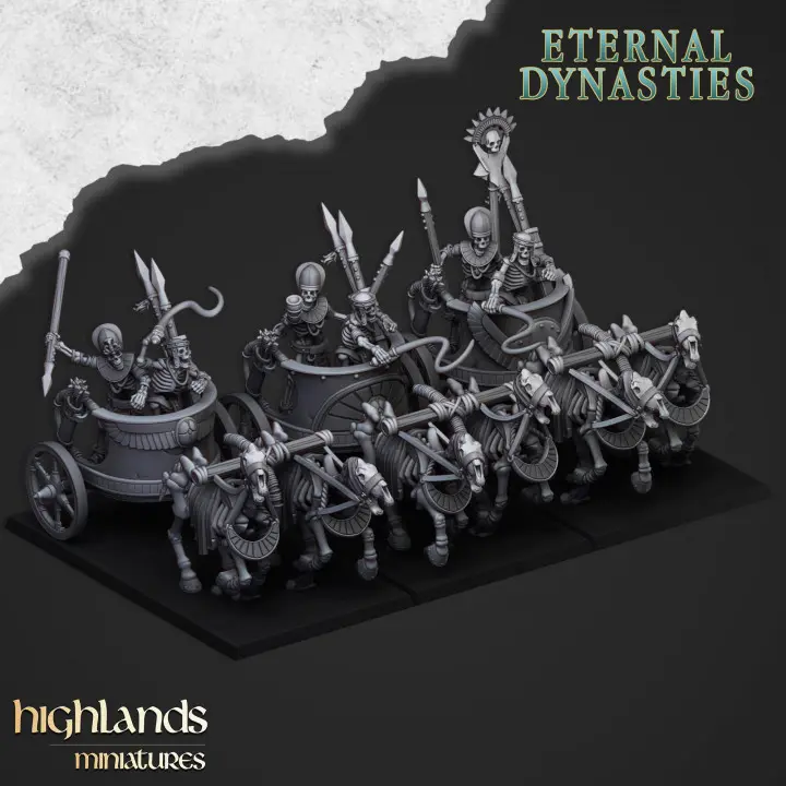 Highlands Miniatures - Chars squelettes antiques