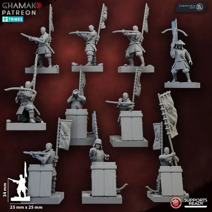 Ghamak - Fantasy -Akai - Arbalétriers Ashigaru