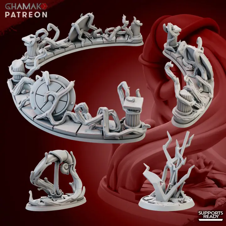 Ghamak - Fantasy - Elfes Lumineux - Sorts persistants (28mm, Socle carré)