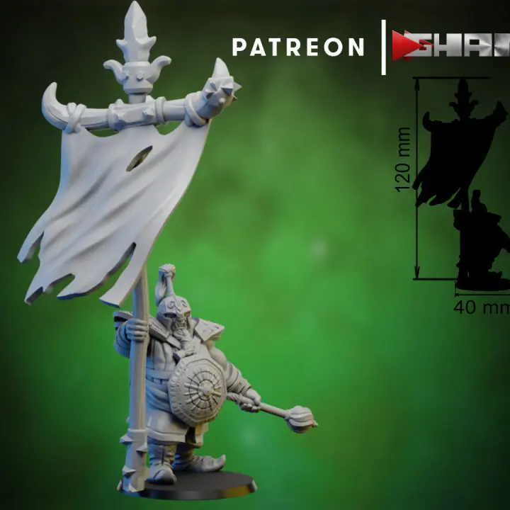 Ghamak - Fantasy - Ogres Persian - Ogre arme à deux main Porte bannière