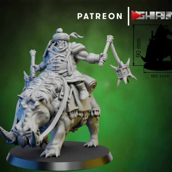 Ghamak - Fantasy - Ogres Persian - Ogre sur Hippo A