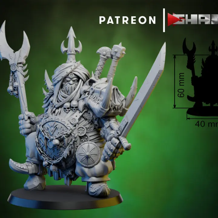 Ghamak - Fantasy - Ogres Persian - Ogre Leader à pied