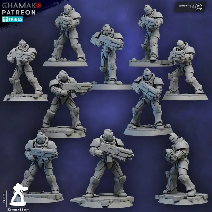 Ghamak - Sacred Heart Militum with riffle (x10)