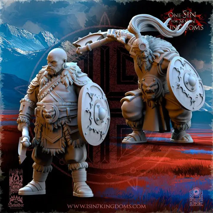The Beholder miniatures- Astarii - Ogres mercenaires (X2) (Socle carré, 28mm)