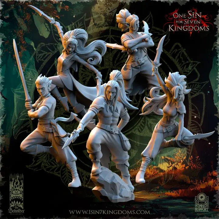 The Beholder miniatures- Elfes des bois - Danseurs mortels