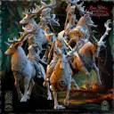 The Beholder miniatures- Elfes des bois - Cavaliers des bois profonds lances + dagues